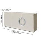 Modern Minimalist Rectangular Storage Cabinet - MDF: Ready-to-Use, Sturdy Stable & Easy-to-Clean Storage For Living Room Lumendat