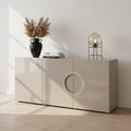 Modern Minimalist Rectangular Storage Cabinet - MDF: Ready-to-Use, Sturdy Stable & Easy-to-Clean Storage For Living Room Lumendat