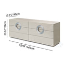 Modern Minimalist Rectangular Storage Cabinet - MDF: Large-Capacity, Sturdy Reinforced Frame, Clear Partitioning & Spacious Tabletop For Living Room, Bedroom & Storage Room Lumendat