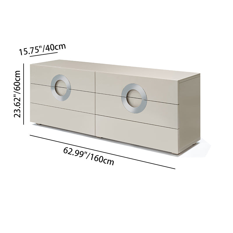 Modern Minimalist Rectangular Storage Cabinet - MDF: Large-Capacity, Sturdy Reinforced Frame, Clear Partitioning & Spacious Tabletop For Living Room, Bedroom & Storage Room Lumendat