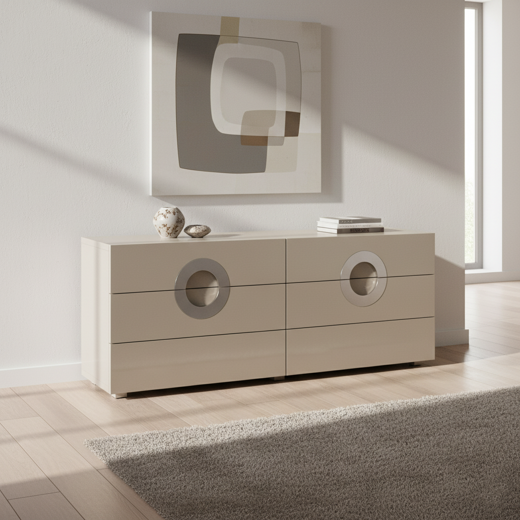 Modern Minimalist Rectangular Storage Cabinet - MDF: Large-Capacity, Sturdy Reinforced Frame, Clear Partitioning & Spacious Tabletop For Living Room, Bedroom & Storage Room Lumendat