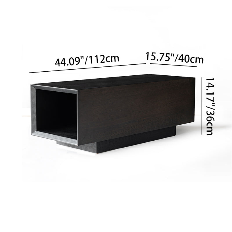 Modern Minimalist Rectangular Coffee Table - MDF: Layered Storage, Stable Support, Multi-Scenario Use & Scratch-Resistant For Living Room Lumendat
