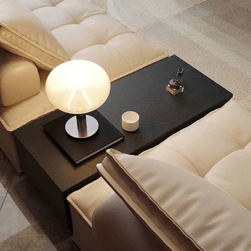 Modern Minimalist Rectangular Coffee Table - MDF: Layered Storage, Stable Support, Multi-Scenario Use & Scratch-Resistant For Living Room Lumendat
