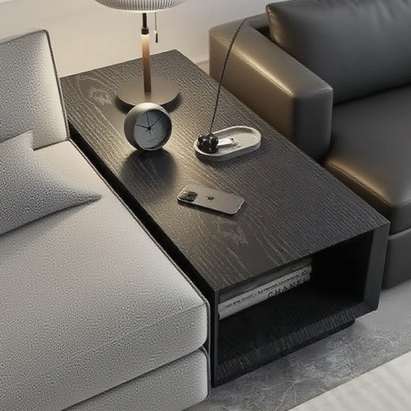 Modern Minimalist Rectangular Coffee Table - MDF: Layered Storage, Stable Support, Multi-Scenario Use & Scratch-Resistant For Living Room Lumendat