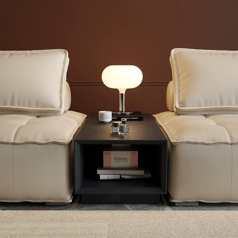 Modern Minimalist Rectangular Coffee Table - MDF: Layered Storage, Stable Support, Multi-Scenario Use & Scratch-Resistant For Living Room Lumendat
