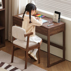 Modern Minimalist Rubberwood Rectangular Desks 1/2-Drawer For Home Office DFM-F
