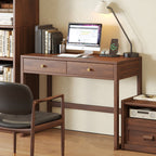 Modern Minimalist Rubberwood Rectangular Desks 1/2-Drawer For Home Office DFM-F
