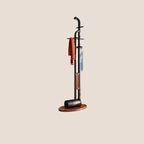 Solid Ash Wood Erhu-Shaped Design Hall Tree - Retro Coat Rack With Smooth Hooks And Strong Load Capacity Lumendat
