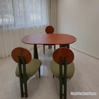 Premium Small Space Friendly Ash Wood Dining Table - French Oval Table With Thick Solid Top, Anti-Collision Rounded Corners, Durable For 6 Seats Lumendat