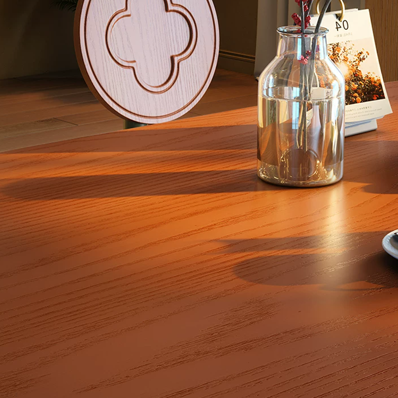 Premium Small Space Friendly Ash Wood Dining Table - French Oval Table With Thick Solid Top, Anti-Collision Rounded Corners, Durable For 6 Seats Lumendat