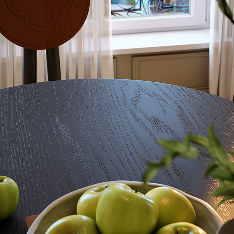 Premium Small Space Friendly Ash Wood Dining Table - French Oval Table With Thick Solid Top, Anti-Collision Rounded Corners, Durable For 6 Seats Lumendat