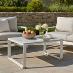 Rust-Resistant Rectangular Outdoor Coffee Table - 1-Tier Spacious Design For Balcony & Garden Lumendat