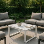Rust-Resistant Rectangular Outdoor Coffee Table - 1-Tier Spacious Design For Balcony & Garden Lumendat