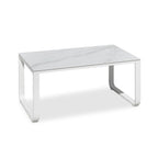 Rust-Resistant Rectangular Outdoor Coffee Table - 1-Tier Spacious Design For Balcony & Garden Lumendat