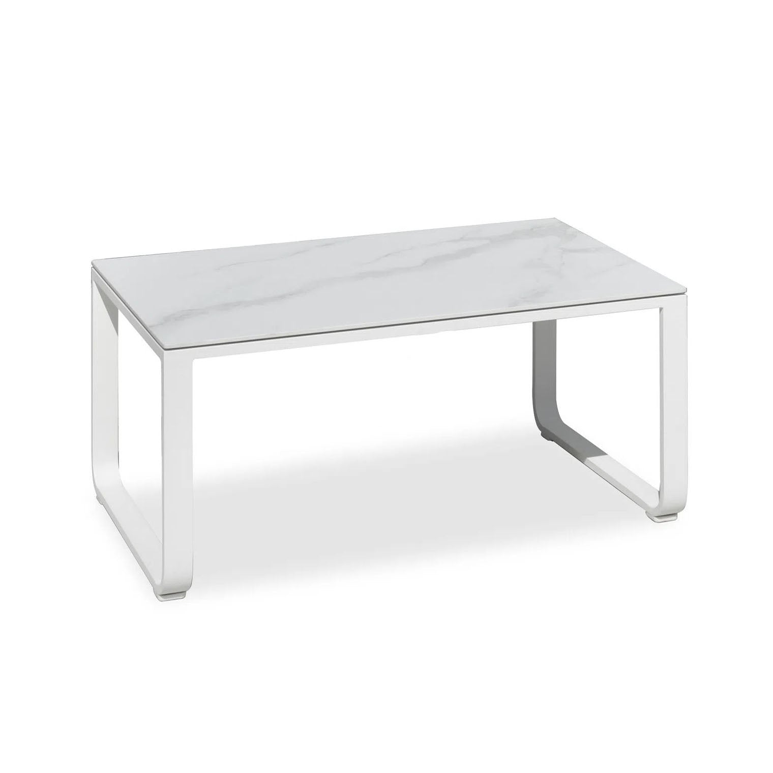 Rust-Resistant Rectangular Outdoor Coffee Table - 1-Tier Spacious Design For Balcony & Garden Lumendat