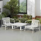 Sleek White Square Outdoor Coffee Table - 1-Tier Functional Design For Stylish Gardens & Outdoor Patios Lumendat