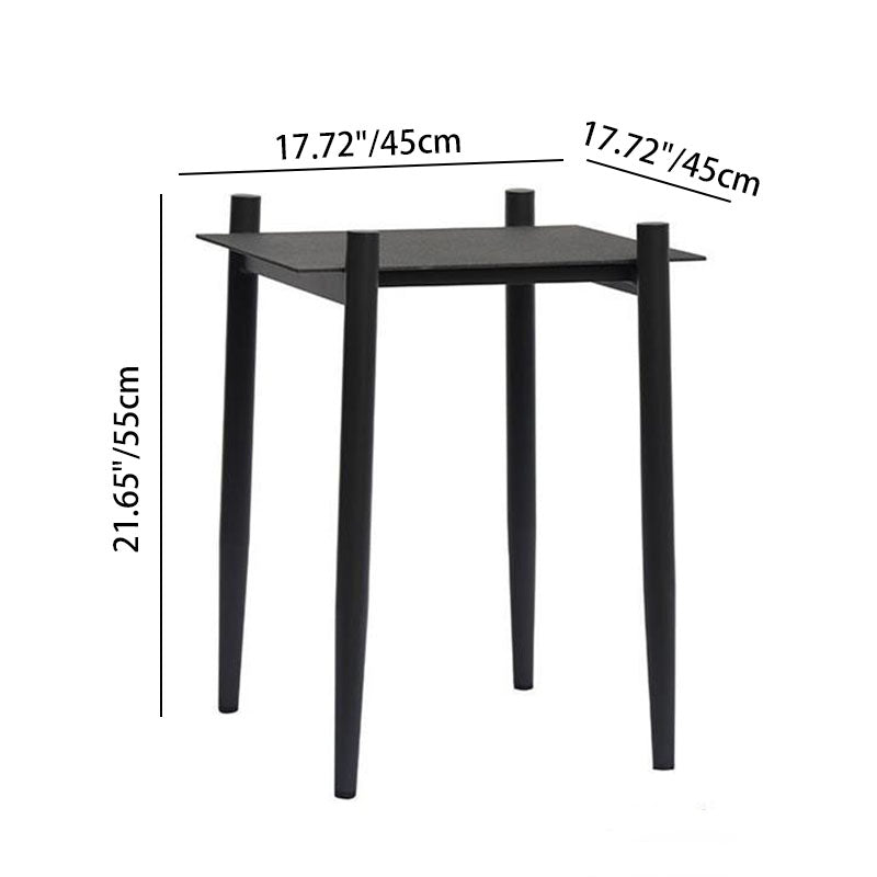 Industrial Style Sturdy Outdoor Coffee Table - 4-Leg Stability Strong Foundation For Balcony & Garden Lumendat