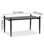 Industrial Style Sturdy Outdoor Coffee Table - 4-Leg Stability Strong Foundation For Balcony & Garden Lumendat