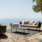 Industrial Style Sturdy Outdoor Coffee Table - 4-Leg Stability Strong Foundation For Balcony & Garden Lumendat