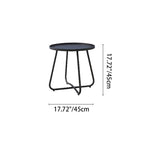 Simplicity Carbon Steel Outdoor End Table - Stable 2-Leg Design & Strong Weather Resistance For Garden Lumendat