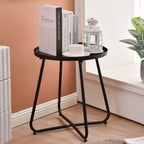 Simplicity Carbon Steel Outdoor End Table - Stable 2-Leg Design & Strong Weather Resistance For Garden Lumendat