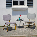 Simplicity Carbon Steel Outdoor End Table - Stable 2-Leg Design & Strong Weather Resistance For Garden Lumendat
