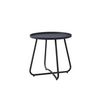 Simplicity Carbon Steel Outdoor End Table - Stable 2-Leg Design & Strong Weather Resistance For Garden Lumendat