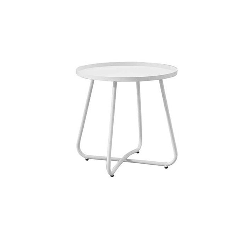Simplicity Carbon Steel Outdoor End Table - Stable 2-Leg Design & Strong Weather Resistance For Garden Lumendat