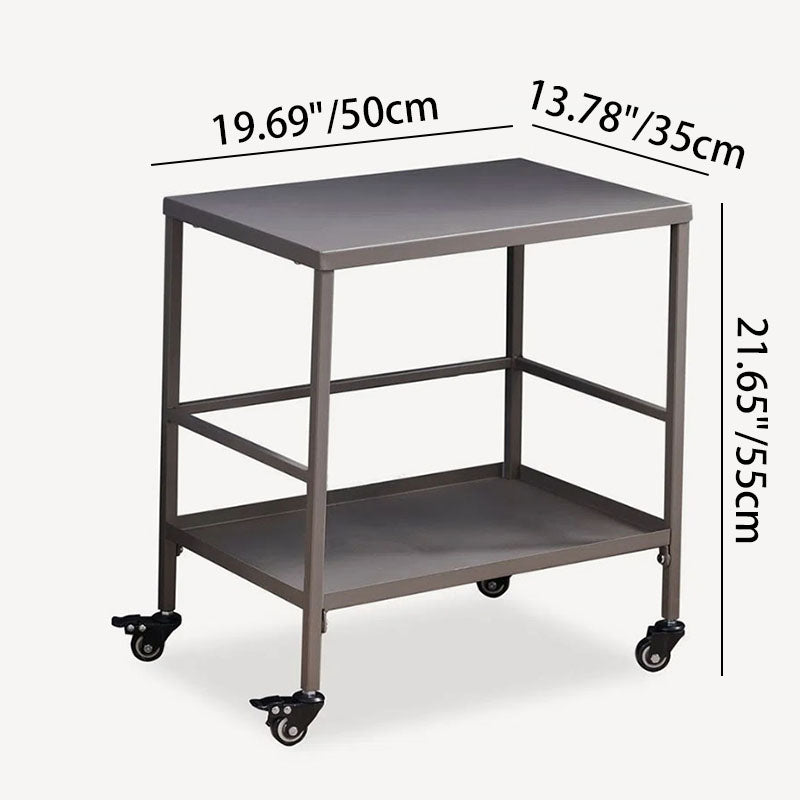 Versatile Outdoor Cart End Table - 2-Tier Movable Storage For Gardens & Outdoor Patios Lumendat