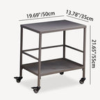 Versatile Outdoor Cart End Table - 2-Tier Movable Storage For Gardens & Outdoor Patios Lumendat