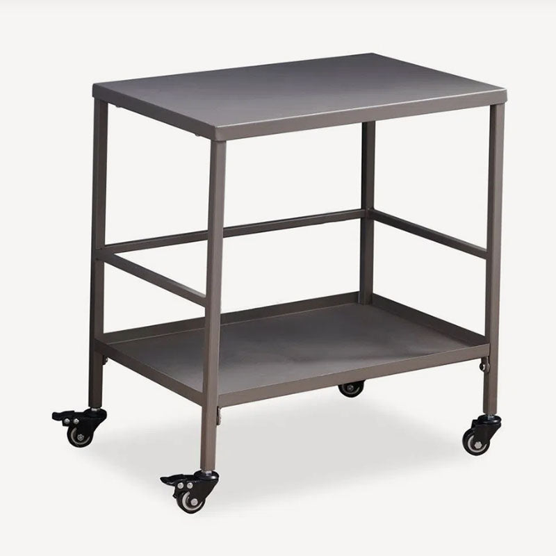 Versatile Outdoor Cart End Table - 2-Tier Movable Storage For Gardens & Outdoor Patios Lumendat
