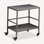 Versatile Outdoor Cart End Table - 2-Tier Movable Storage For Gardens & Outdoor Patios Lumendat