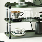 Contemporary Nordic Iron Wave-Edge Rectangular Storage Rack Side Table With 3 Tiers For Kitchen And Living Room Lumendat
