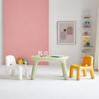 Lumendat Contemporary Nordic PE Oval Kids Colorful Safe Desk & Chair Set For Living Room & Study Lumendat