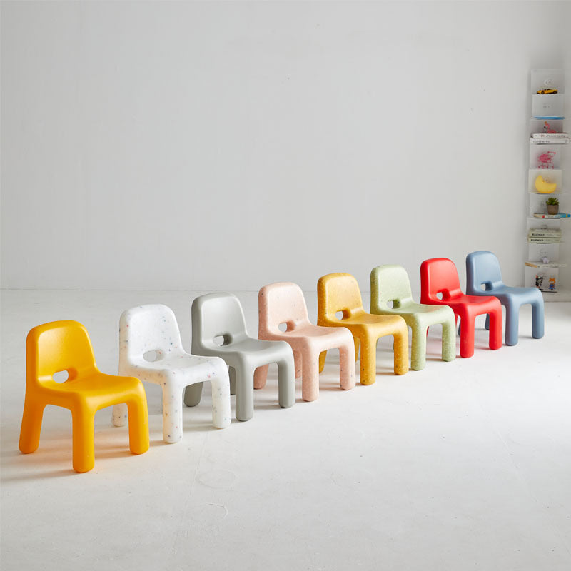 Lumendat Contemporary Nordic PE Oval Kids Colorful Safe Desk & Chair Set For Living Room & Study Lumendat
