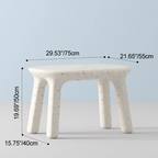 Lumendat Contemporary Nordic PE Oval Kids Colorful Safe Desk & Chair Set For Living Room & Study Lumendat