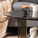 Modern Minimalist Round Acrylic Coffee Table 2-Tier For Living Room Lumendat