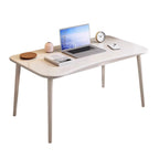 Modern Minimalist Rectangular Solid Wood Desks 4- Leg For Home Office DFM-F