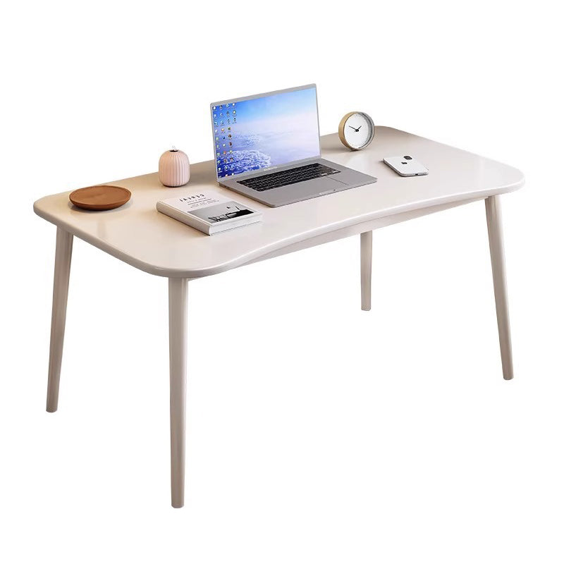 Modern Minimalist Rectangular Solid Wood Desks 4- Leg For Home Office