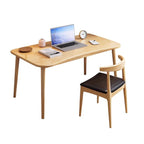 Modern Minimalist Rectangular Solid Wood Desks 4- Leg For Home Office DFM-F