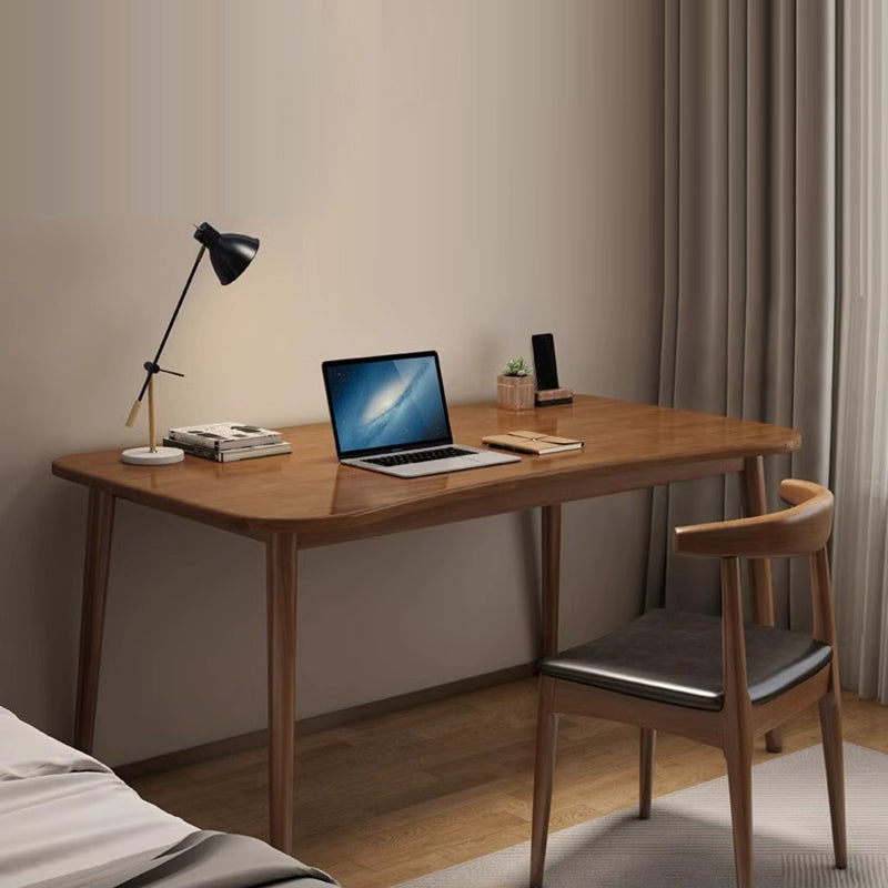 Modern Minimalist Rectangular Solid Wood Desks 4- Leg For Home Office DFM-F