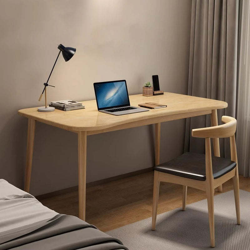 Modern Minimalist Rectangular Solid Wood Desks 4- Leg For Home Office DFM-F