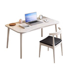 Modern Minimalist Rectangular Solid Wood Desks 4- Leg For Home Office DFM-F