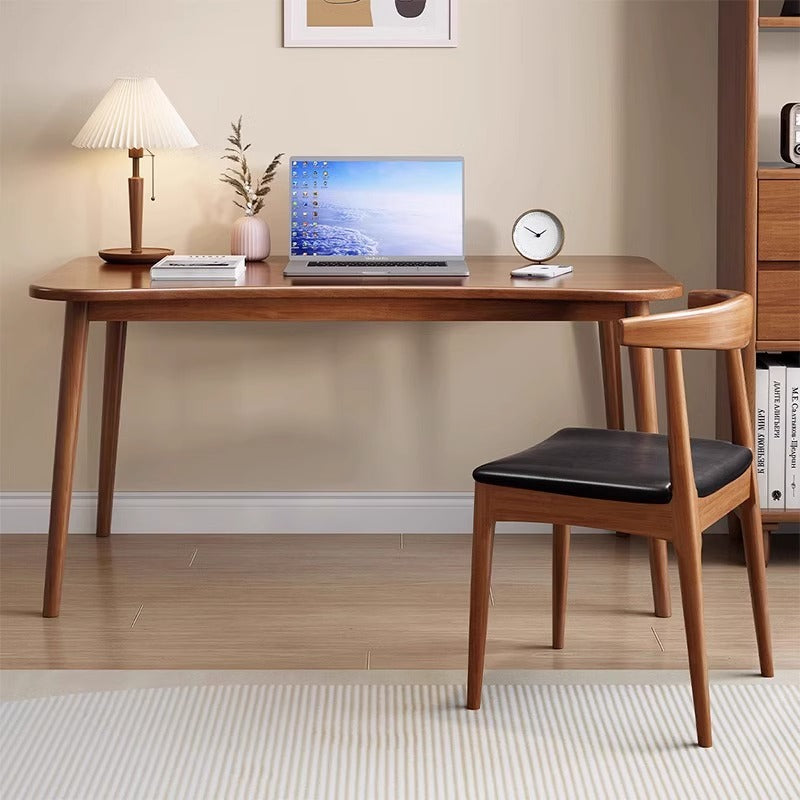 Modern Minimalist Rectangular Solid Wood Desks 4- Leg For Home Office DFM-F