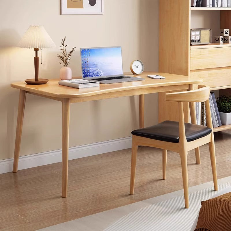 Modern Minimalist Rectangular Solid Wood Desks 4- Leg For Home Office DFM-F