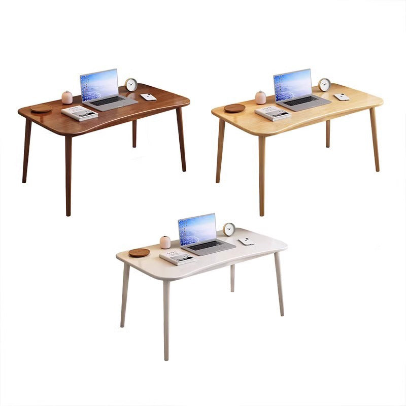 Modern Minimalist Rectangular Solid Wood Desks 4- Leg For Home Office DFM-F