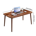 Modern Minimalist Rectangular Solid Wood Desks 4- Leg For Home Office DFM-F