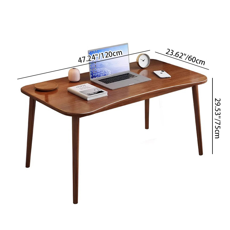 Modern Minimalist Rectangular Solid Wood Desks 4- Leg For Home Office DFM-F