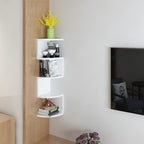 Modern Minimalist Perforated Polyvinyl Chloride Bookshelves 2/4 Tier For Home Office DFM-F