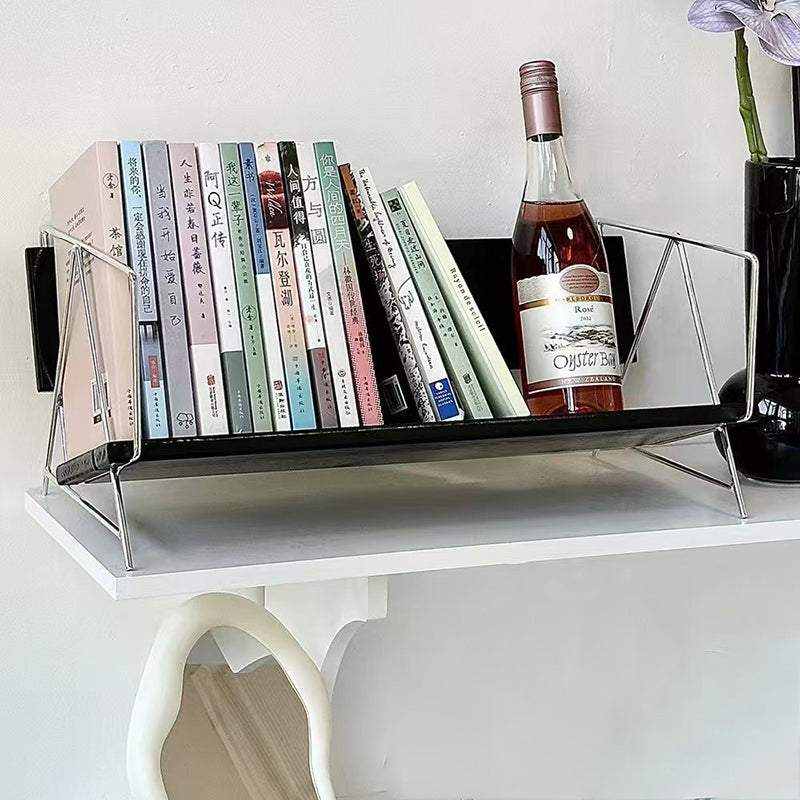 Modern Minimalist Rectangular Solid Wood Iron Bookshelves 4-Leg For Home Office DFM-F